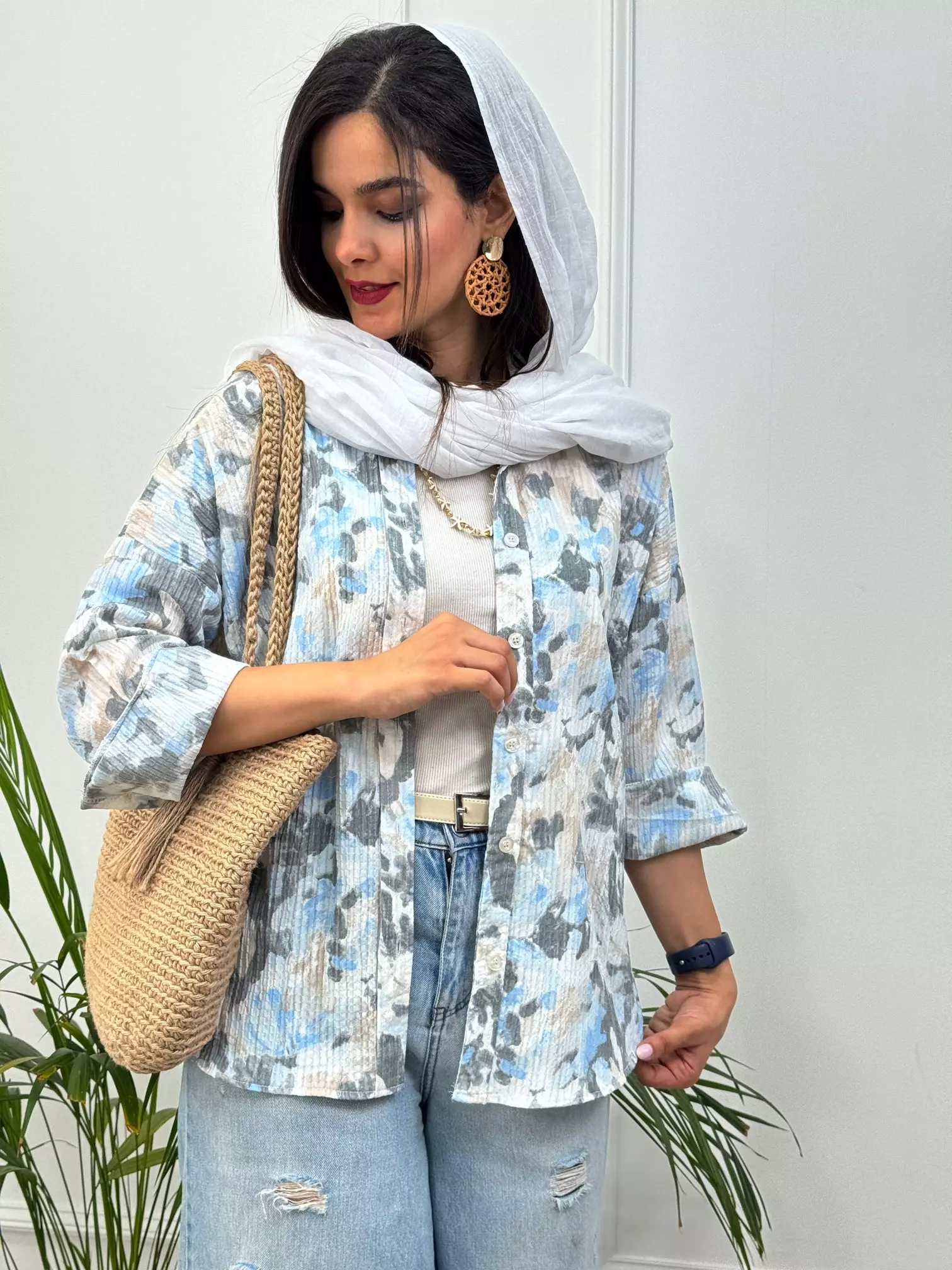 مانتو شومیزی آبرنگی